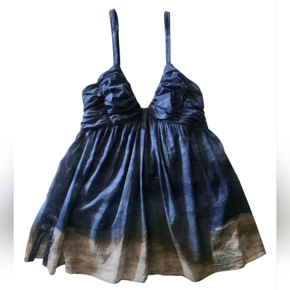 Vintage Prada Babydoll Top w/ Empire Waist in Ombre colors. Excellent Condition